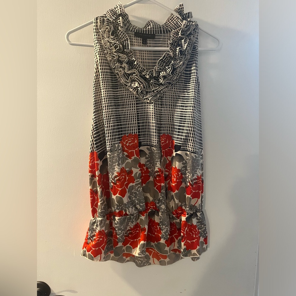 Sleeveless silky blouse